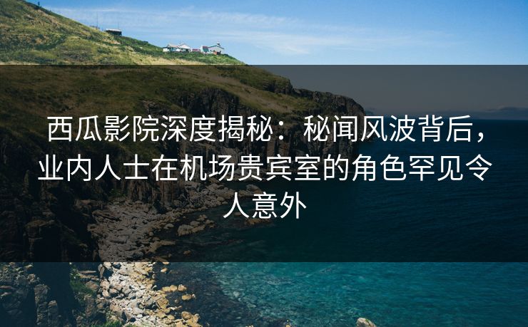 西瓜影院深度揭秘:秘闻风波背后,业内人士在机场贵宾室的角色罕见令人意外 西瓜影院深度揭秘:秘闻风波背后,业内人士在机场贵宾室的角色罕见令人意外
